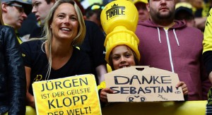 during the Bundesliga match between Borussia Dortmund and Werder Bremen at Signal Iduna Park on May 23, 2015 in Dortmund, Germany.